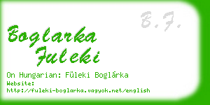 boglarka fuleki business card