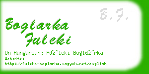 boglarka fuleki business card